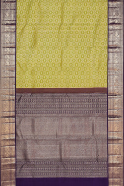 Image of Kanchipattu Brocade Spring-Green Saree