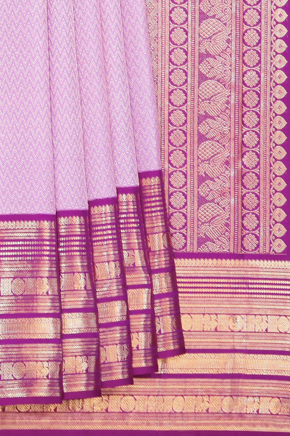 Kanchipattu Brocade Purple Saree