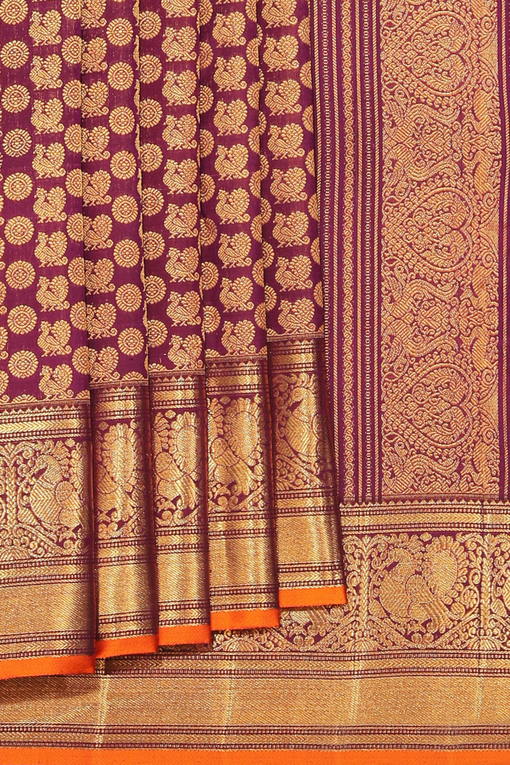 Kanchipattu Brocade Violet Saree