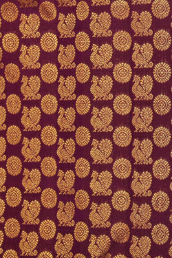 Image of Kanchipattu Brocade Violet Saree