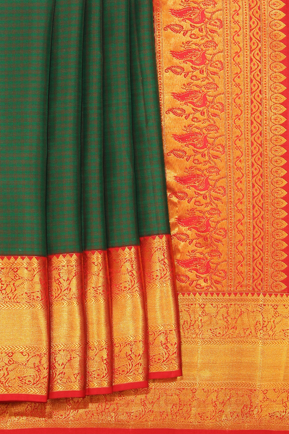 Kanchipattu Green Saree