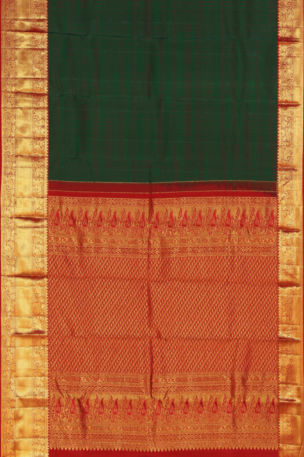 Kanchipattu Green Saree