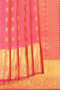 Image of Kanchipattu Brocade Pink Saree