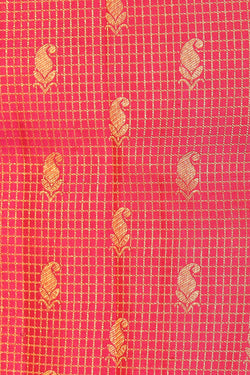 Image of Kanchipattu Brocade Pink Saree