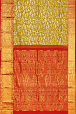 Image of Kanchipattu Brocade Sage Green Saree