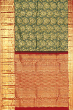 Image of Kanchipattu Brocade Green Saree