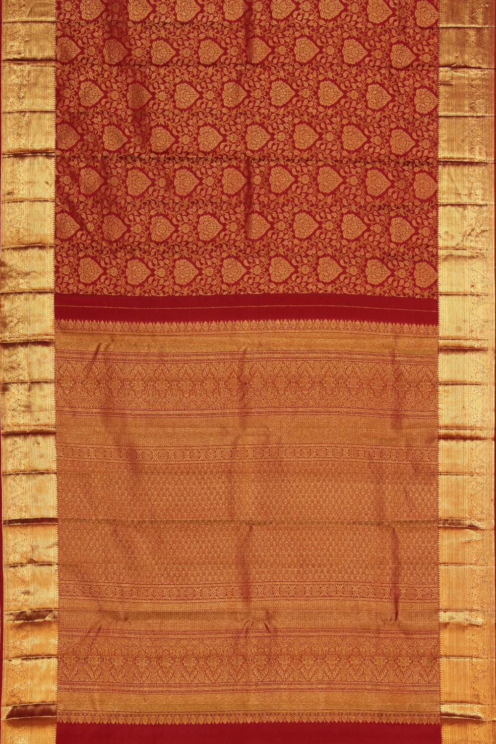 Kanchipattu Brocade Red Saree