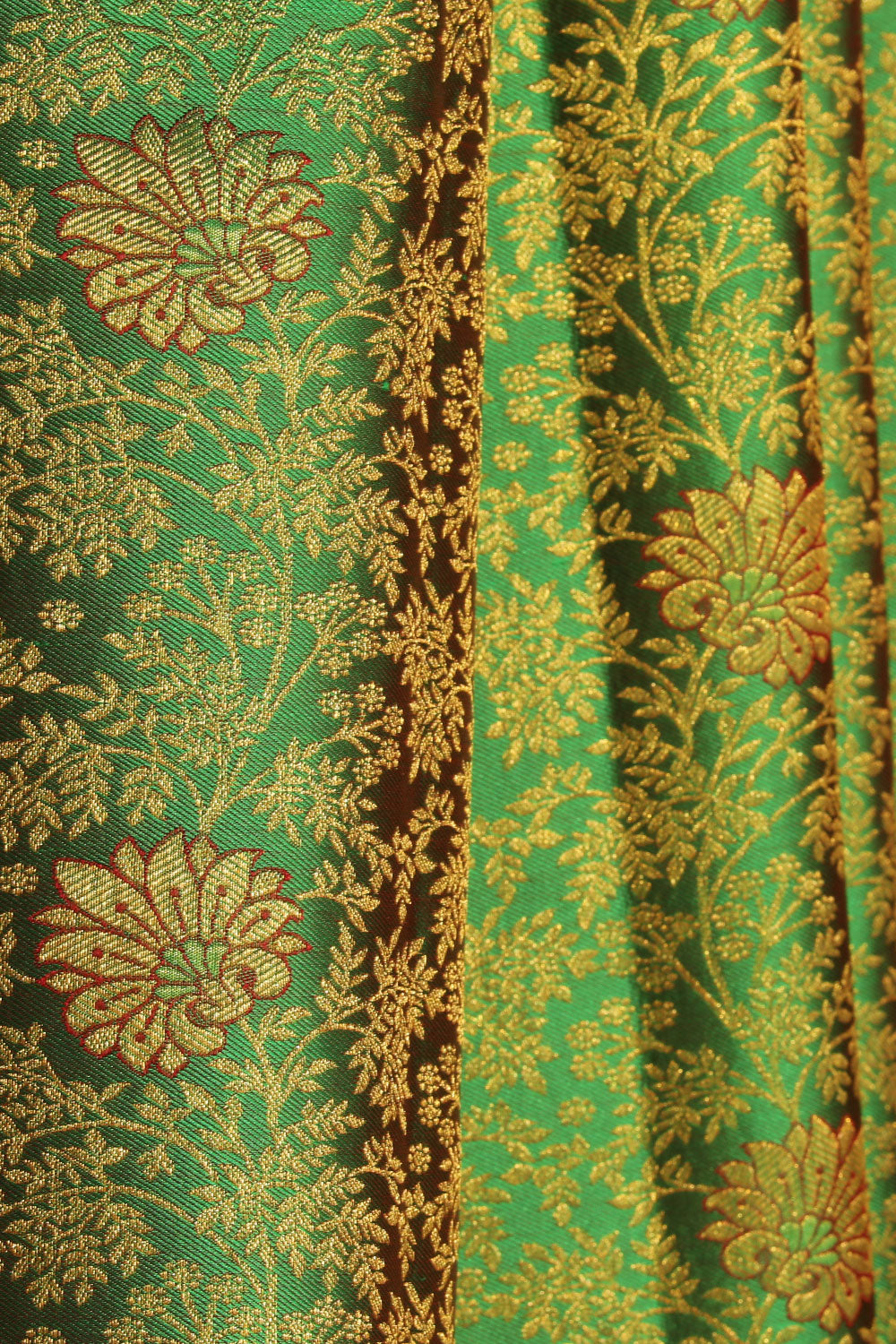 Kanchipattu Brocade Green Saree