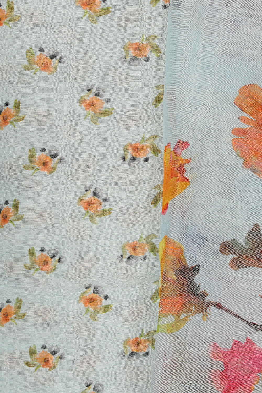 Image of Linen Unstitched Suit With Dupatta (3 Pcs Set)