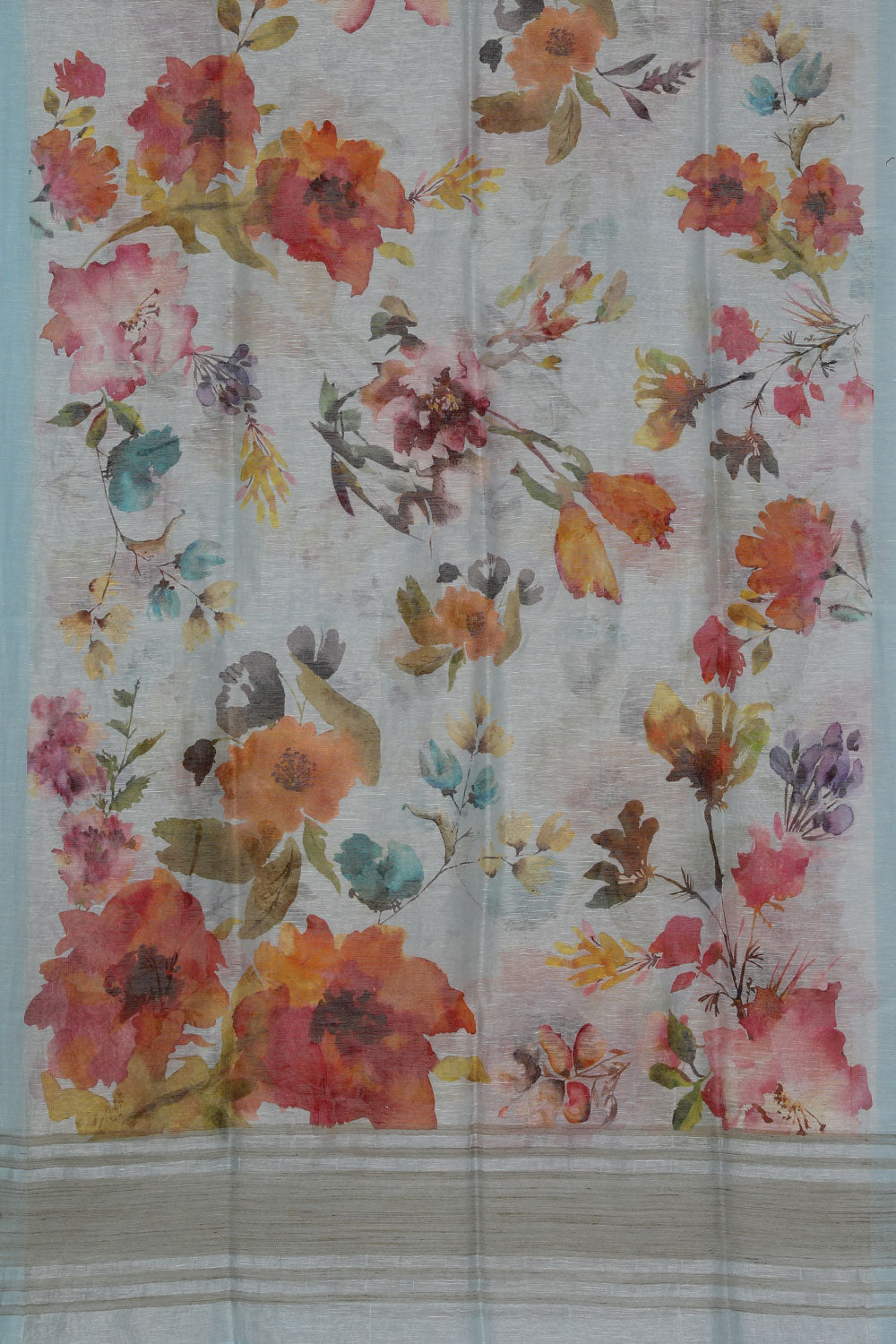 Image of Linen Unstitched Suit With Dupatta (3 Pcs Set)