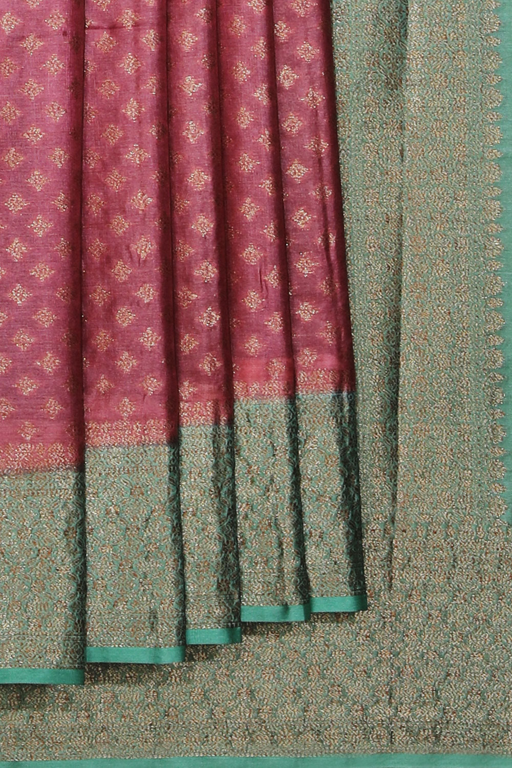 Collection of Banarasi Tussar Silk Pink Saree in a gallery layout