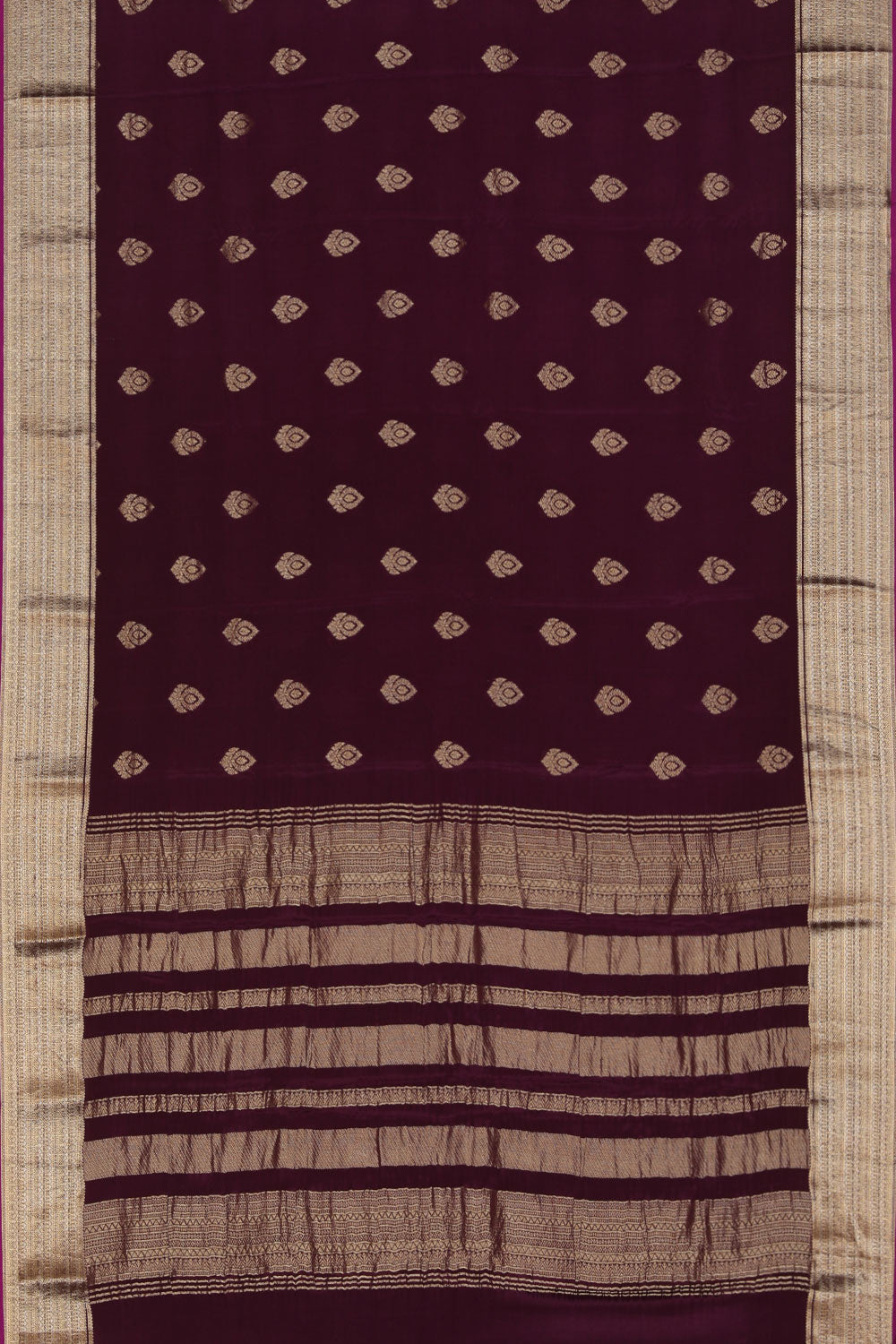 Crepe Silk Violet Saree