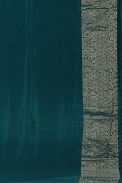 Image of Crepe Silk Teal Green Saree