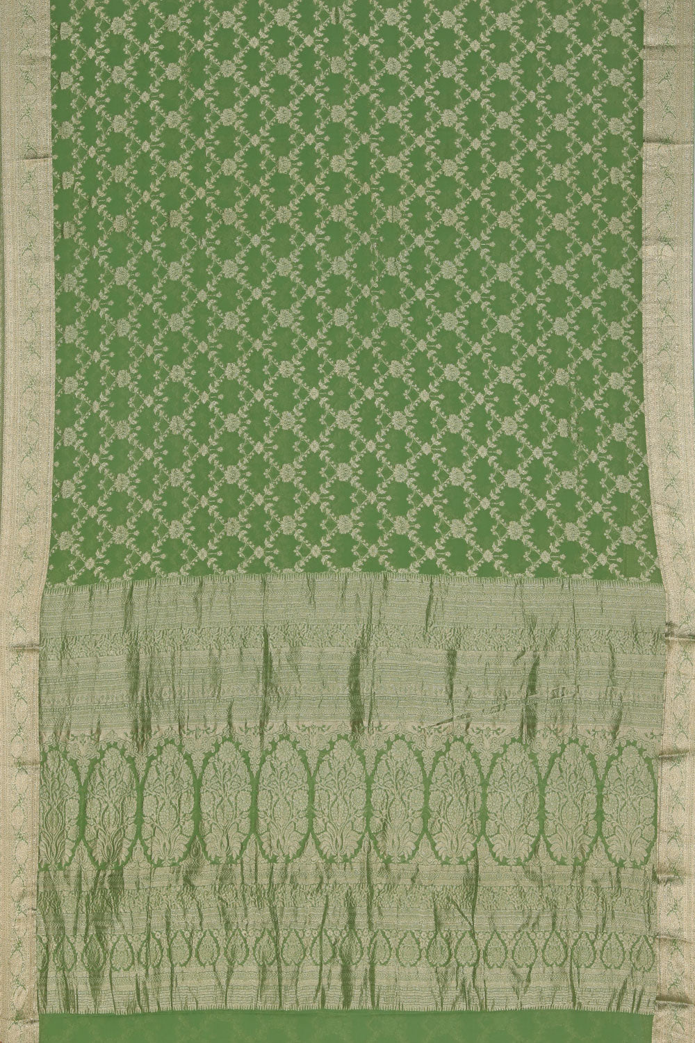 Georgette Sage Green Saree