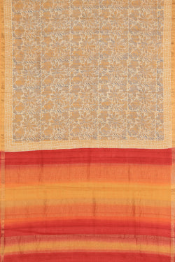 Collection of Tussar Silk Beige Saree in a gallery layout