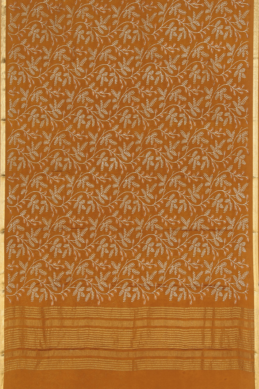 Collection of Crepe Silk Honey Mustard Saree in a gallery layout