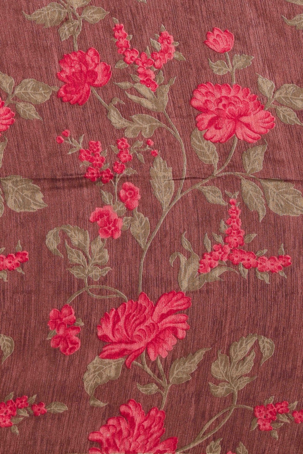 Image of Tussar Silk Plum Brown Saree