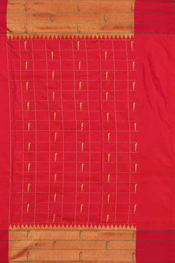 Image of Paithani Silk Red Saree