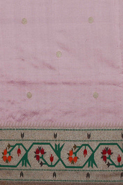 Collection of Paithani Silk Pink Saree in a gallery layout