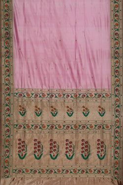 Collection of Paithani Silk Pink Saree in a gallery layout