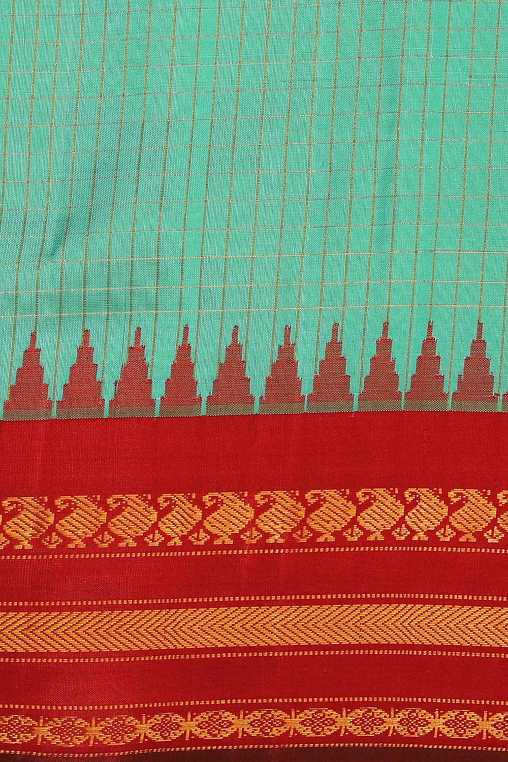 Gadwal Silk Sea Green Saree