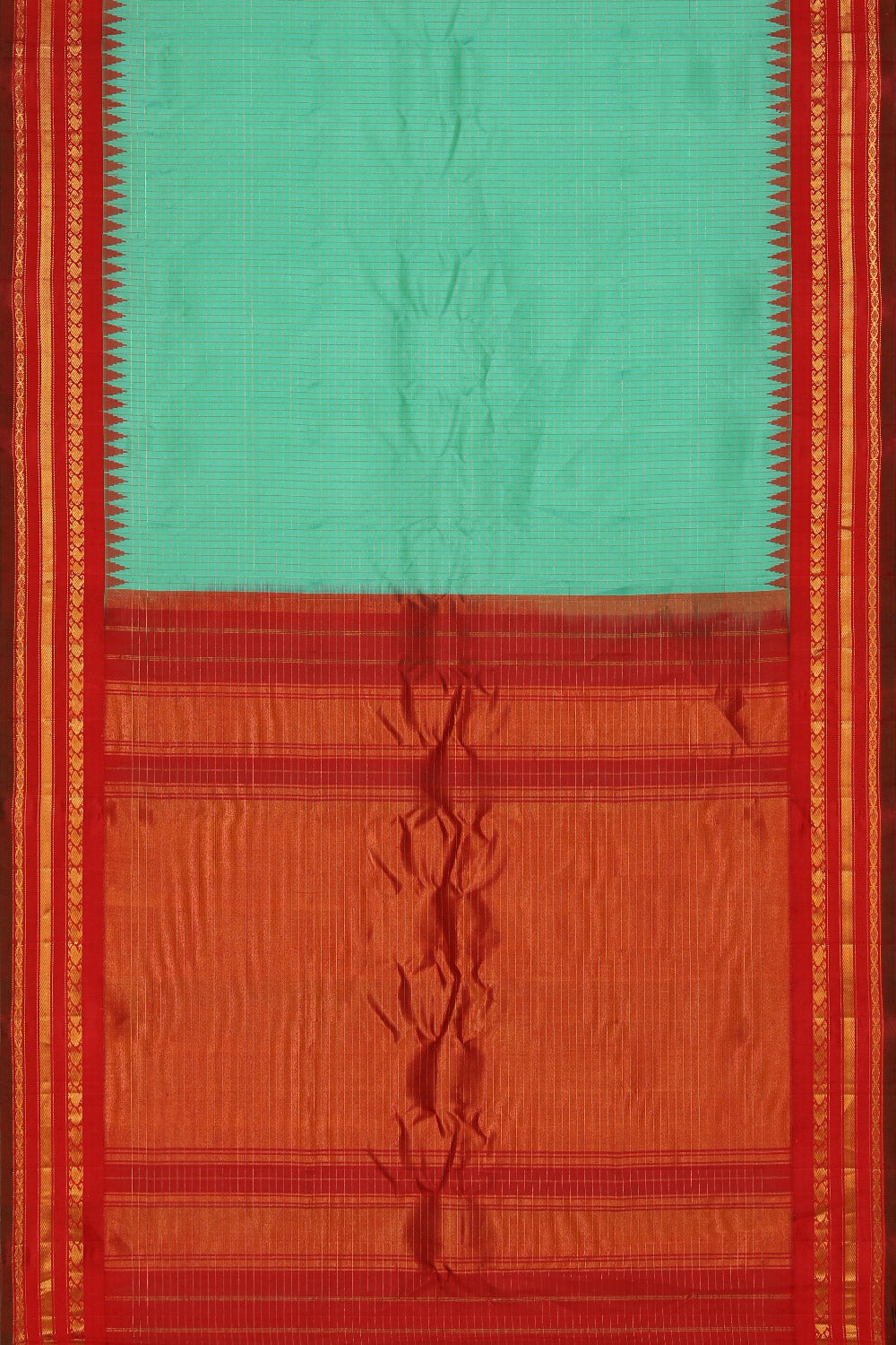 Gadwal Silk Sea Green Saree