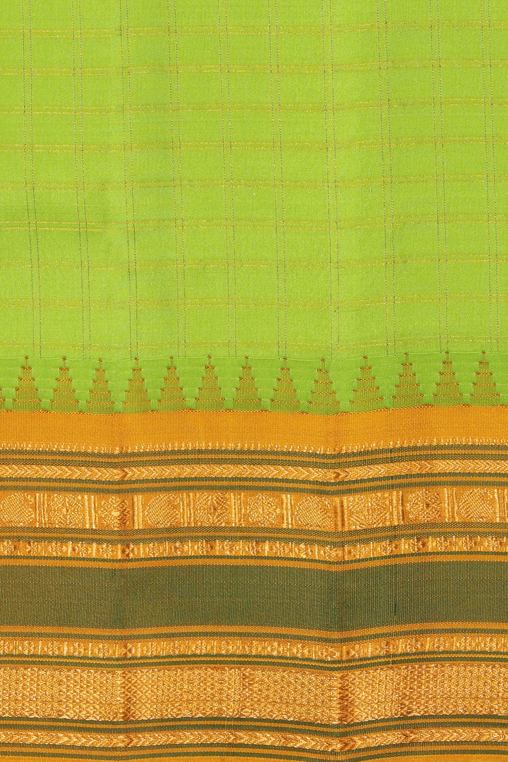 Image of Gadwal Silk Green Saree