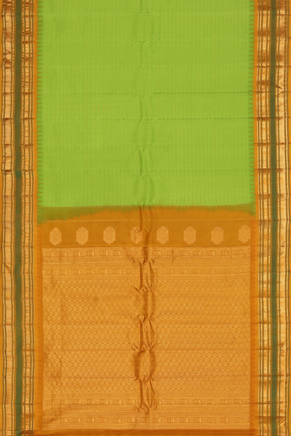 Image of Gadwal Silk Green Saree