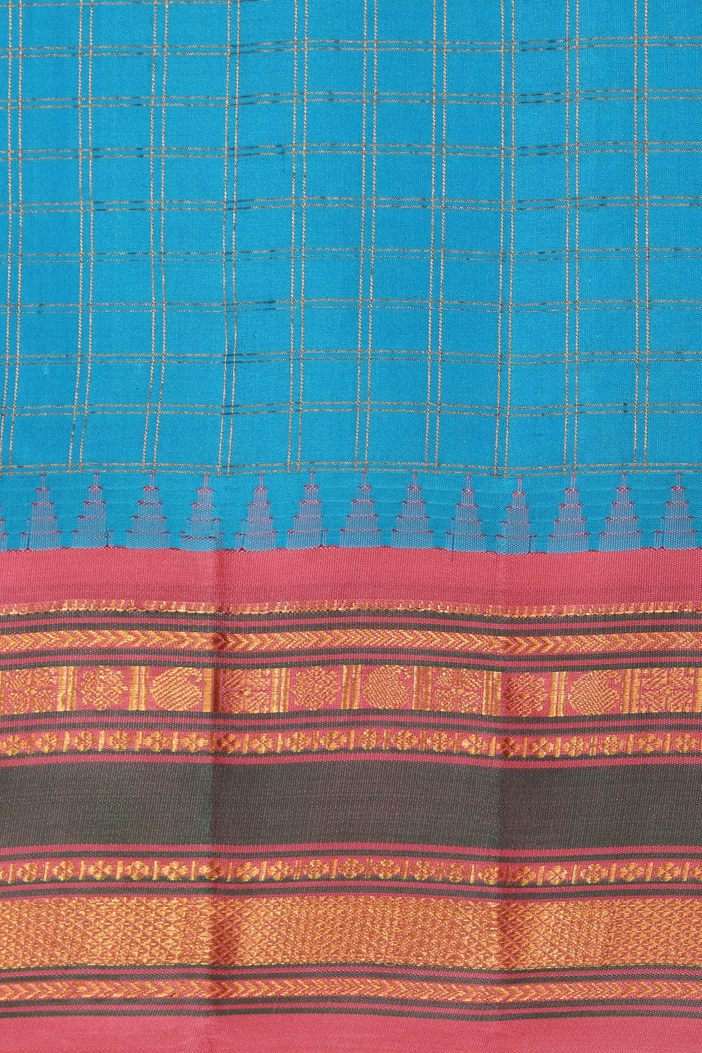 Gadwal Silk Blue Saree