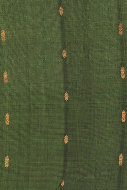 Collection of Gadwal Cotton Silk Green Saree in a gallery layout