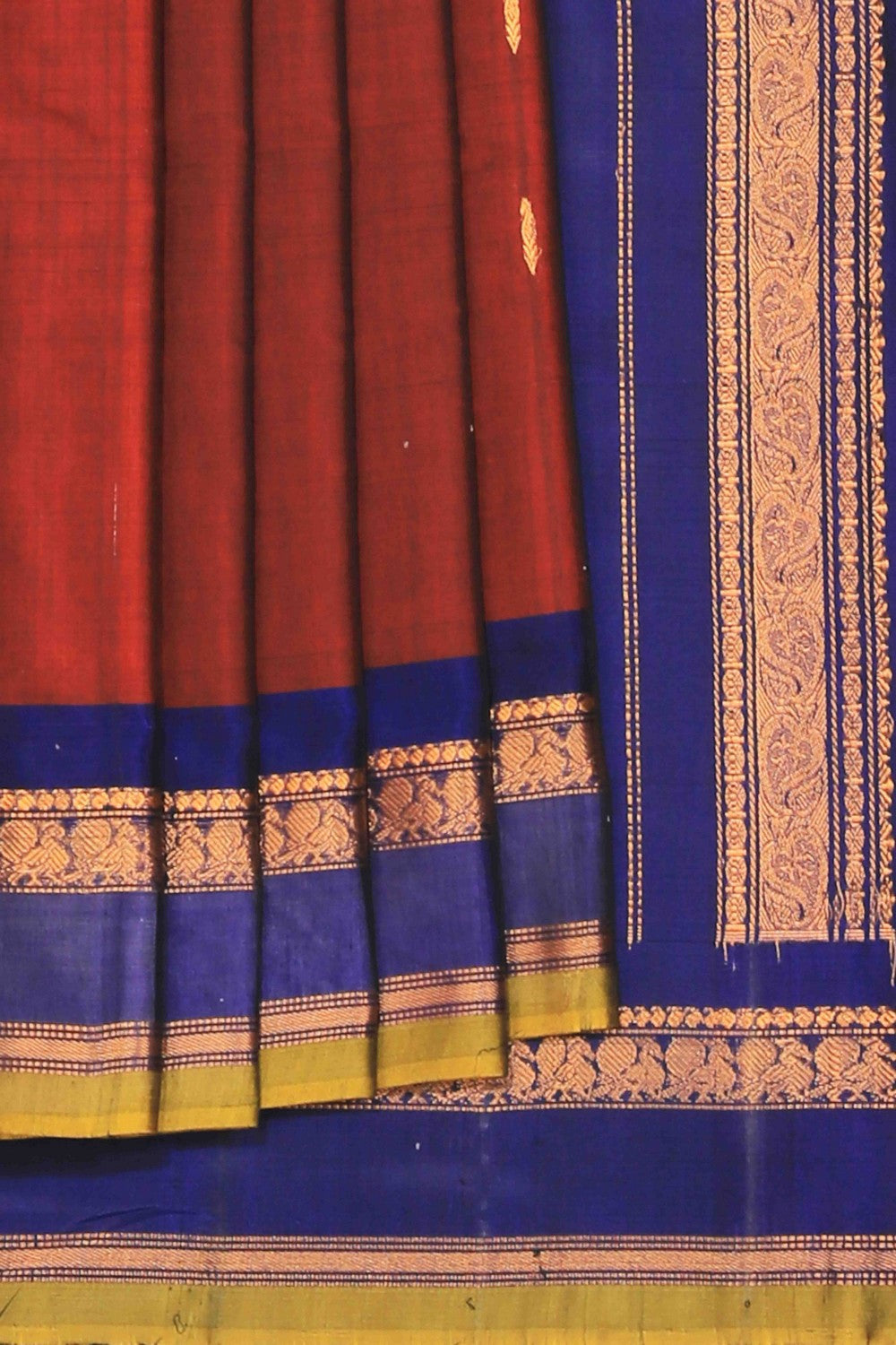 Gadwal Cotton Silk Maroon Saree