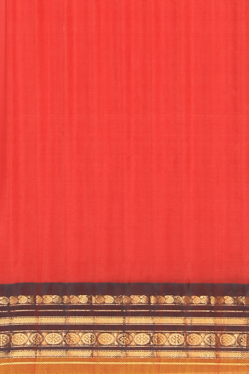 Collection of Gadwal Cotton Silk Coral Pink Saree in a gallery layout