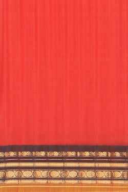 Collection of Gadwal Cotton Silk Coral Pink Saree in a gallery layout