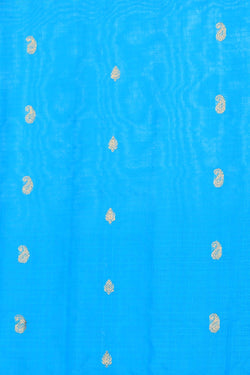 Collection of Gadwal Cotton Silk Blue Saree in a gallery layout