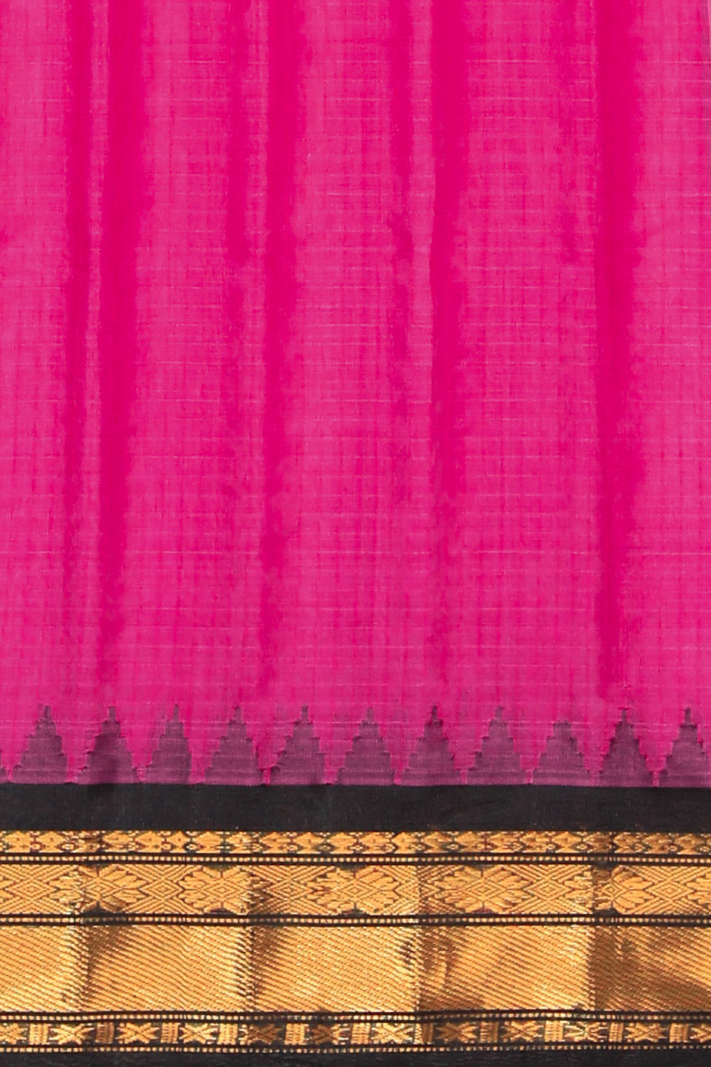 Collection of Gadwal Cotton Silk Lotus Pink Saree in a gallery layout