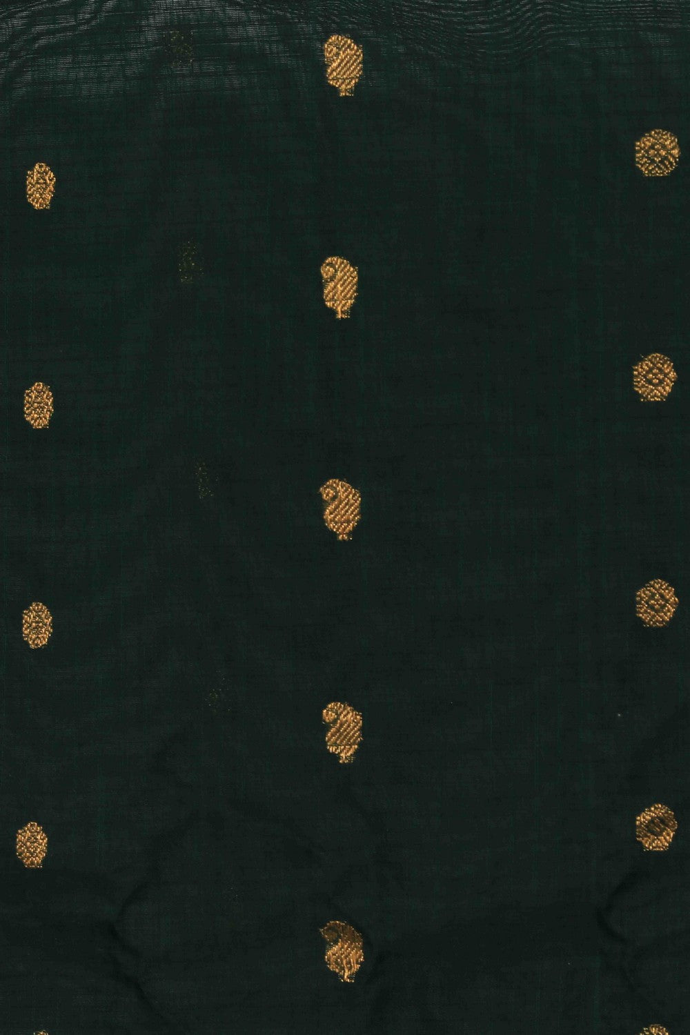 Collection of Gadwal Cotton Silk Bottle Green Saree in a gallery layout