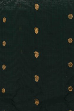 Collection of Gadwal Cotton Silk Bottle Green Saree in a gallery layout