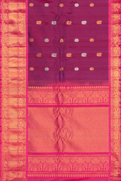 Image of Gadwal Silk Violet Saree