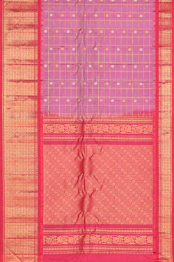 Image of Gadwal Silk Purple Saree