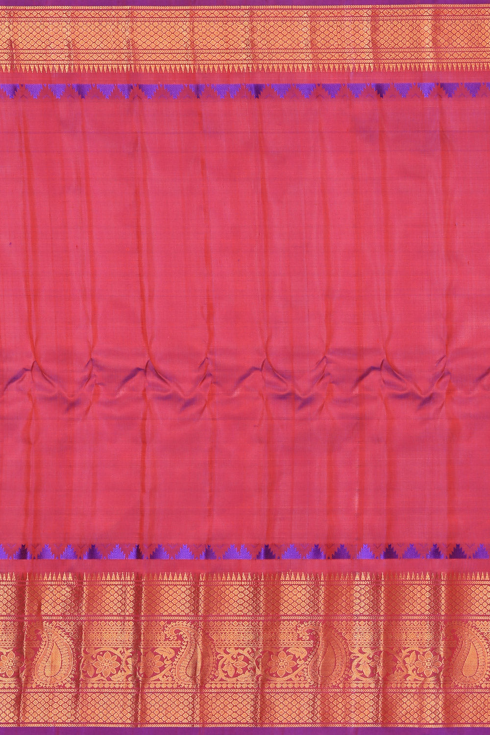 Gadwal Silk Orange Saree