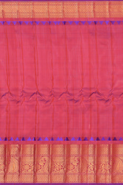 Image of Gadwal Silk Orange Saree