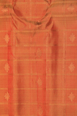 Image of Gadwal Silk Orange Saree