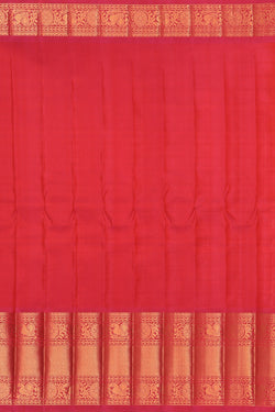 Image of Gadwal Silk Orange Saree