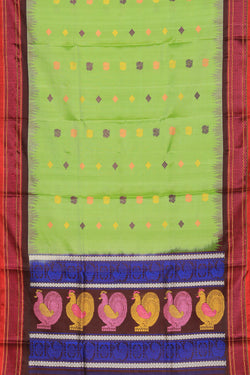 Image of Gadwal Silk Mint Green Dupatta