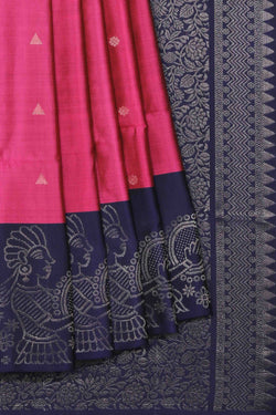 Collection of Soft Silk Pink Saree in a gallery layout