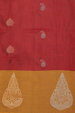 Collection of Soft Silk Maroon Saree in a gallery layout