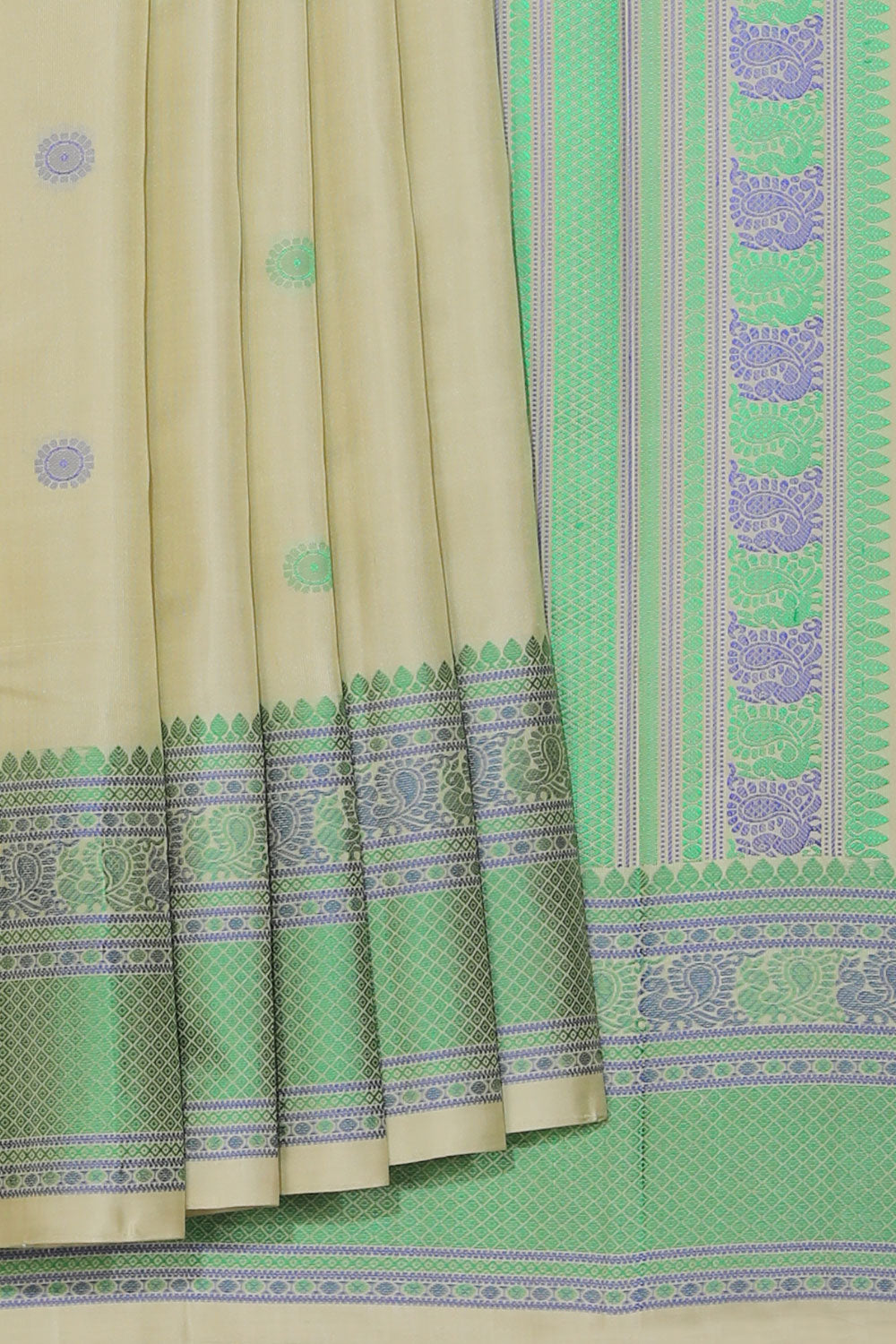 Collection of Simple Yet Elegant Pista-Green Saree in a gallery layout