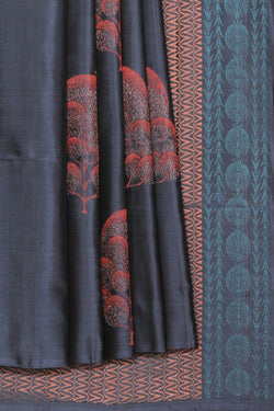 Collection of South Silk Grey Saree in a gallery layout