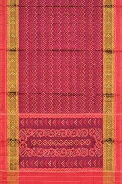 Image of Rajkot Patola Silk Plum Violet Saree