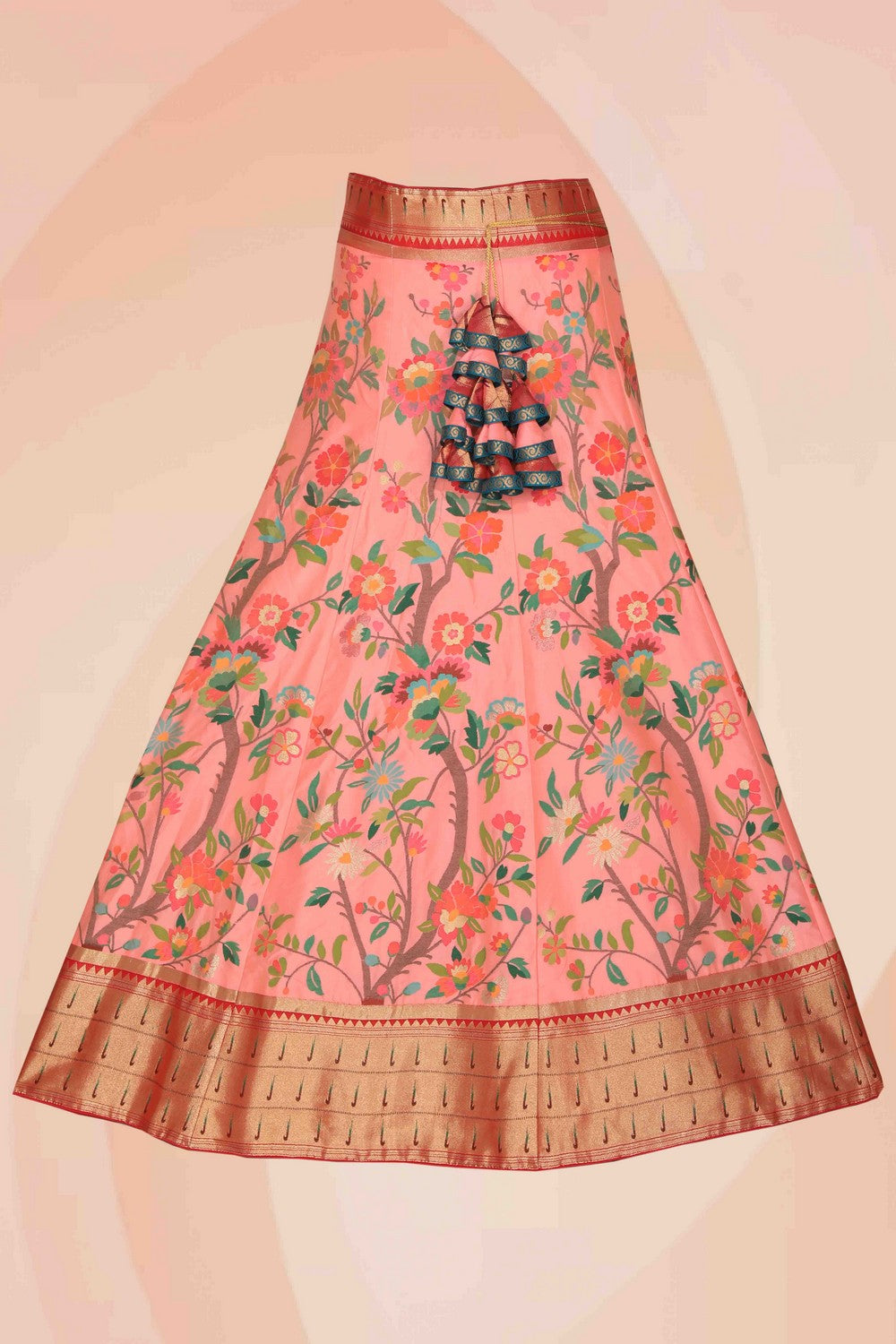 Collection of Pink Lehenga Unstitched 3 Pcs Set in a gallery layout